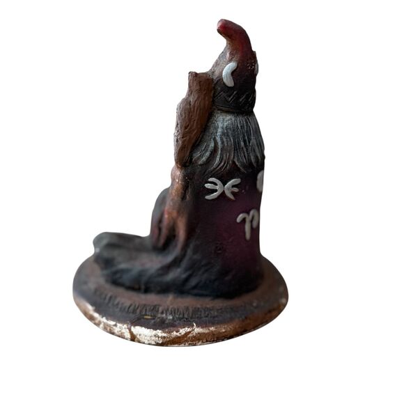 Fantasy Wizard Gnome Figurine “H. Craft” Signed Owl Crystal Ball Decor - Picture 9 of 12